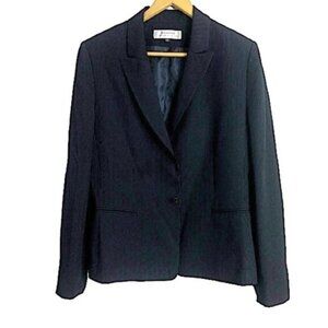 Tahari Black Pinstripe Blazer Size 14